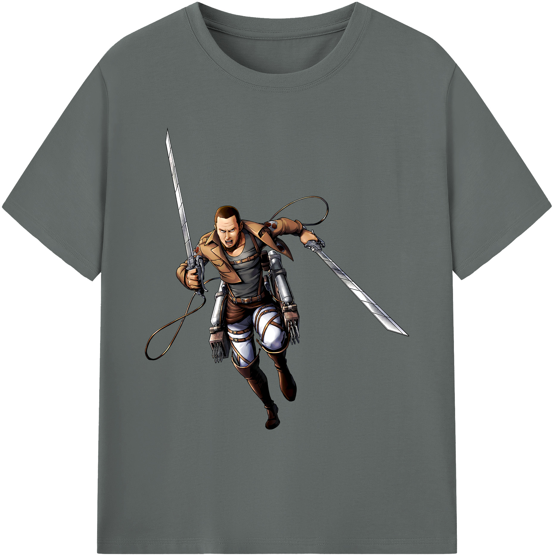 （画像用） 進撃の巨人 Attack on Titan 綿100％ メンズ半袖Tシャツ｜肌触りやわらか＆通気性
